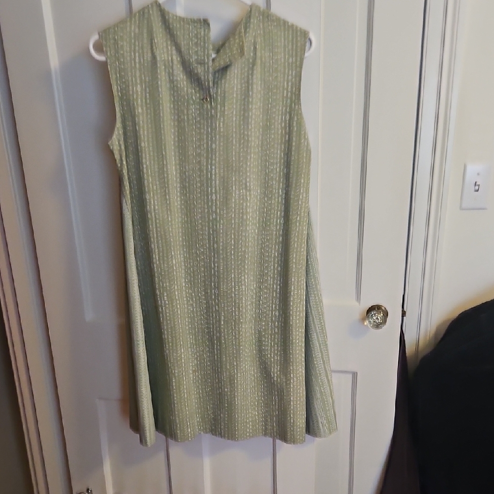 Chic Green Sleeveless Dress vintage 1960s marimekko